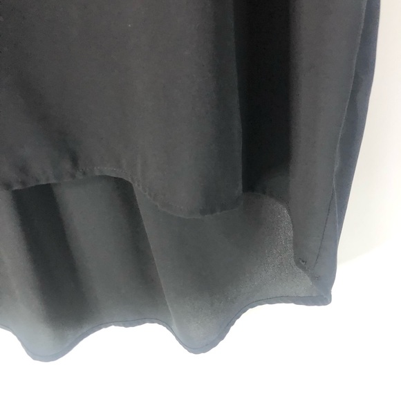 Long Black Silky Polyester Tunic - Picture 4 of 9